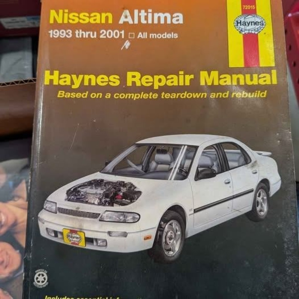 Haynes Repair Manual Nissan Altima 1993-2001 All Models 72015 DIY Service Guide